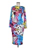 Unbranded Print Blue Cocktail Dress Size M - photo 1