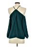 Express 100% Polyester Teal Sleeveless Blouse Size S - photo 2