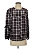 Max Studio 100% Rayon Plaid Black Long Sleeve Blouse Size S - photo 1