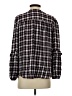 Max Studio 100% Rayon Plaid Black Long Sleeve Blouse Size S - photo 2