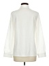 Unbranded 100% Polyester Solid Ivory Long Sleeve Blouse Size M - photo 2