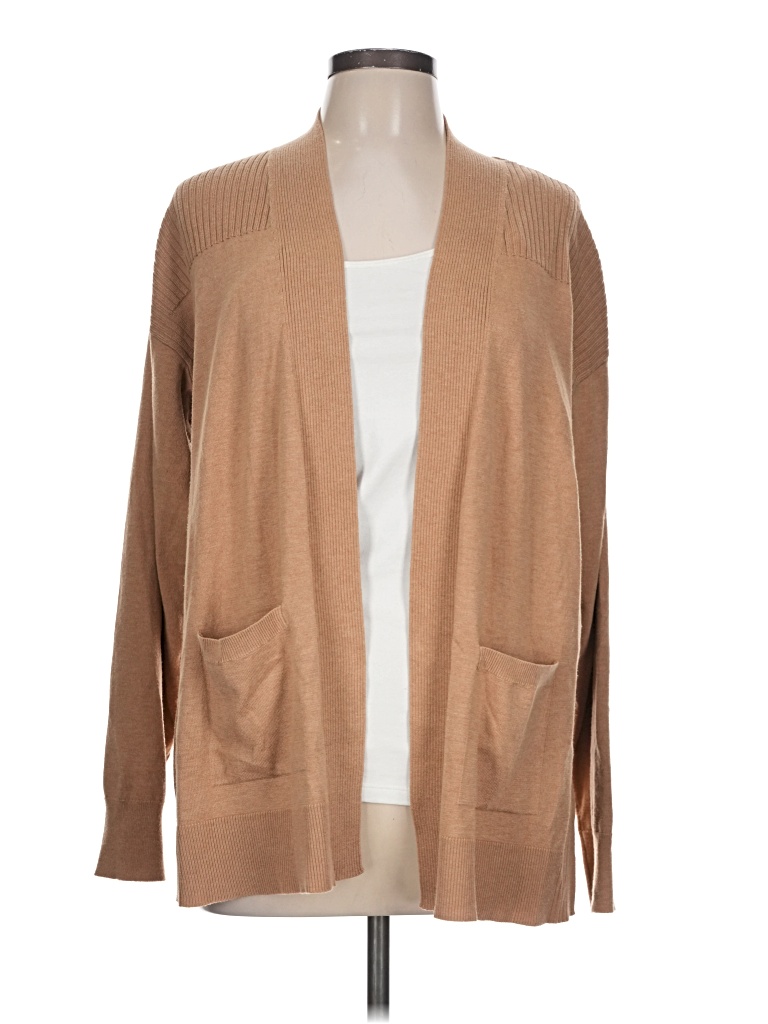 Pre-owned Time And Tru Cardigan Sweater In Tan