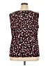 Kasper Print Purple Burgundy Sleeveless Blouse Size 3X - photo 2