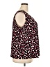 Kasper Print Purple Burgundy Sleeveless Blouse Size 3X - photo 4