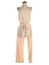 Zesica Solid Tan Jumpsuit Size S - photo 1