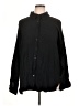 Unbranded 100% Cotton Solid Black Long Sleeve Button-Down Shirt Size XL - photo 1