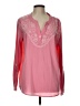 Roper 100% Polyester Pink Long Sleeve Blouse Size L - photo 1