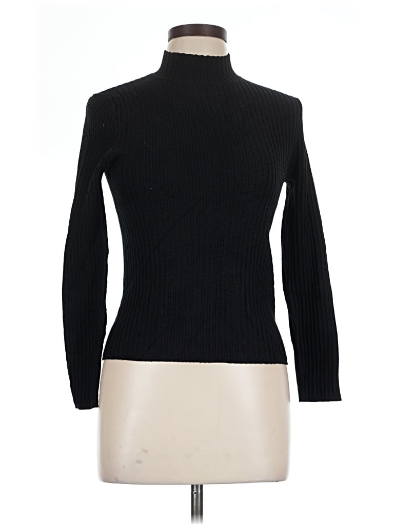 Pre-owned Forever 21 Turtleneck Sweater In Black