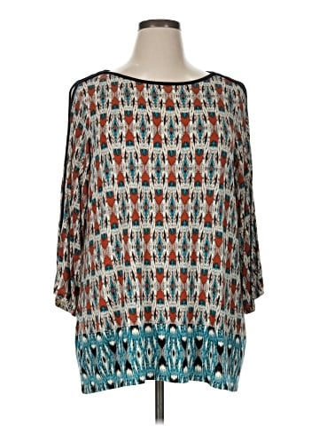 Rose + Olive 3/4 Sleeve Blouse (view 1)