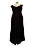 Xscape Solid Burgundy Cocktail Dress Size 22W - photo 2