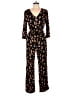 NY Collection Graphic Black Jumpsuit Size M (petite) - photo 1