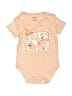 Bebe 100% Cotton Graphic Tan Short Sleeve Onesie Size 0-3 mo - photo 1