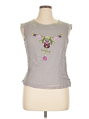 Knitted Dove Sleeveless Top (view 1)