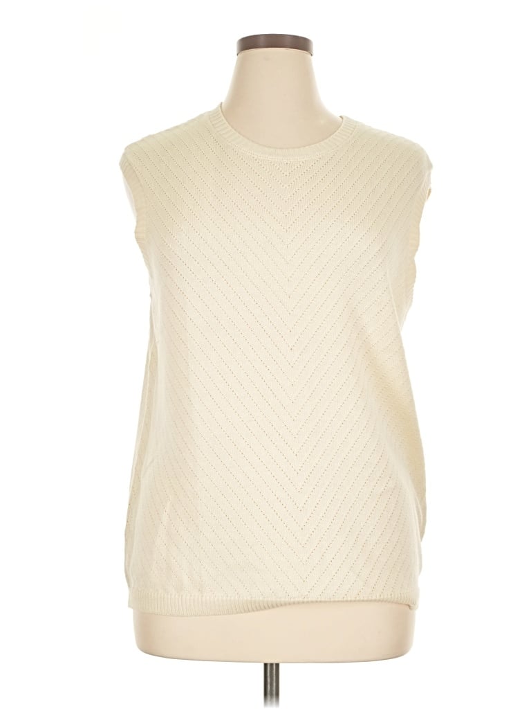 Pre-owned Unbranded Sweater Vest In Ivory