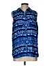 Apt. 9 Blue Sleeveless Button-Down Shirt Size L - photo 1