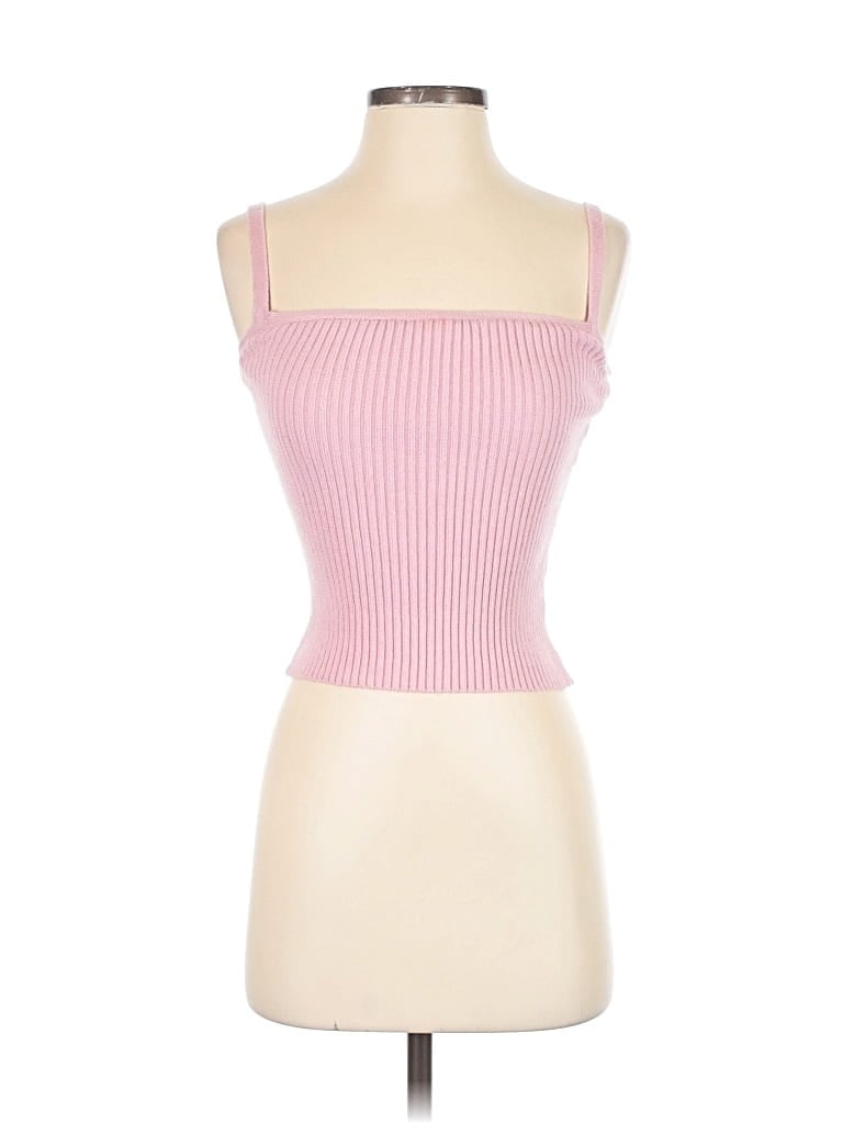 Pre-owned Astr Sleeveless Top Pink Strapless Neckline Tops