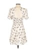 NLW 100% Polyester Floral Ivory Casual Dress Size S - photo 2