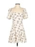 NLW 100% Polyester Floral Ivory Casual Dress Size S - photo 1