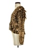 Express 100% Polyester Animal Print Gold Long Sleeve Blouse Size S - photo 5