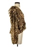 Express 100% Polyester Animal Print Gold Long Sleeve Blouse Size S - photo 4