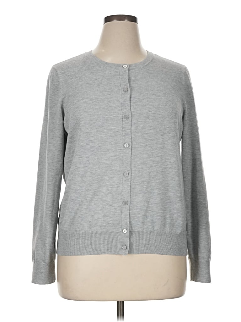 Pre-owned Time And Tru Cardigan Sweater In Gray