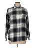 Old Navy 100% Cotton Plaid Gray Long Sleeve Button-Down Shirt Size L - photo 1