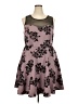 Trixxi Graphic Gray Cocktail Dress Size 2X - photo 1