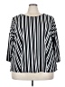 Cameo Stripes Black 3/4 Sleeve Blouse Size 4X - photo 1
