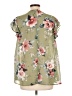 Cleo 100% Polyester Green Short Sleeve Blouse Size XL - photo 2