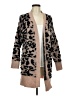 Debut 100% Viscose Animal Print Tan Cardigan Size M - photo 1