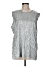 Vince Camuto 100% Polyester Silver Sleeveless Blouse Size M - photo 1