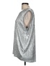 Vince Camuto 100% Polyester Silver Sleeveless Blouse Size M - photo 5