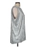 Vince Camuto 100% Polyester Silver Sleeveless Blouse Size M - photo 4