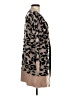 Debut 100% Viscose Animal Print Tan Cardigan Size M - photo 4