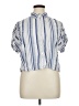 Bailey & Chloe 100% Rayon Stripes Blue Short Sleeve Blouse Size XL - photo 1