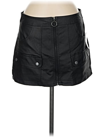 Vanilla Star Faux Leather Skirt (view 1)