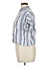 Bailey & Chloe 100% Rayon Stripes Blue Short Sleeve Blouse Size XL - photo 5