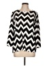 The Limited Chevron-herringbone Black 3/4 Sleeve Blouse Size L - photo 1