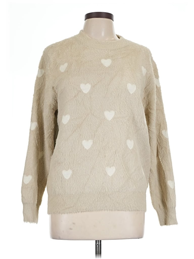 Pre-owned Nicole Miller Pullover Sweater In Tan