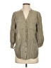 Akemi + Kin Tweed Metallic Gray 3/4 Sleeve Button-Down Shirt Size XS - photo 1