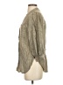 Akemi + Kin Tweed Metallic Gray 3/4 Sleeve Button-Down Shirt Size XS - photo 5