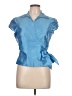 Sunny Leigh Blue Short Sleeve Blouse Size 10 - photo 1