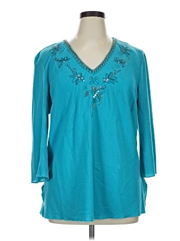 Draper's & Damon's 3/4 Sleeve Blouse (view 1)