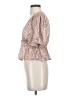 Lulus 100% Polyester Pink Ivory Short Sleeve Blouse Size S - photo 5