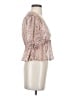 Lulus 100% Polyester Pink Ivory Short Sleeve Blouse Size S - photo 4