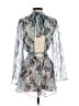 Bebe 100% Polyester Paisley Green Blue Romper Size 8 - photo 2