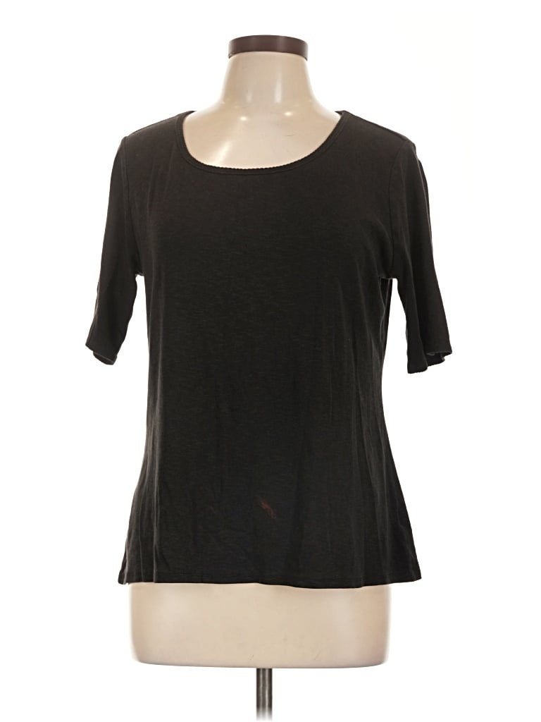 Pre-owned Time And Tru 3/4 Sleeve T-shirt In Black