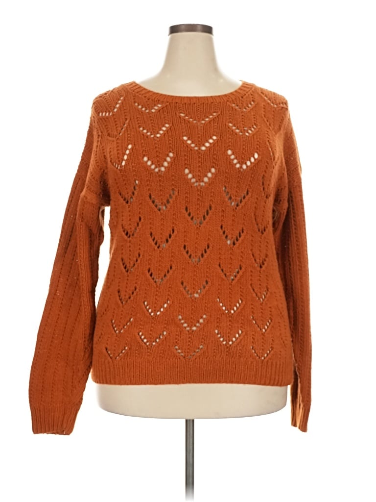 Pre-owned Assorted Brands Pullover Sweater In Orange