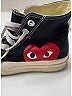 Comme des Garçons play x Converse Black Ivory Sneakers Size 7 - photo 8
