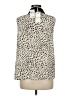 Pleione 100% Polyester Animal Print Ivory Sleeveless Blouse Size M - photo 2